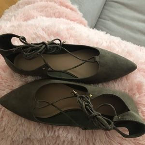 Tie up ballet flats